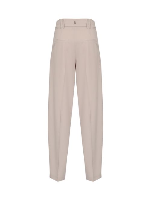Pantaloni palazzo in gabardina di misto viscosa con pinces Cloud Grey Patrizia Pepe | 8P0794 A498S748